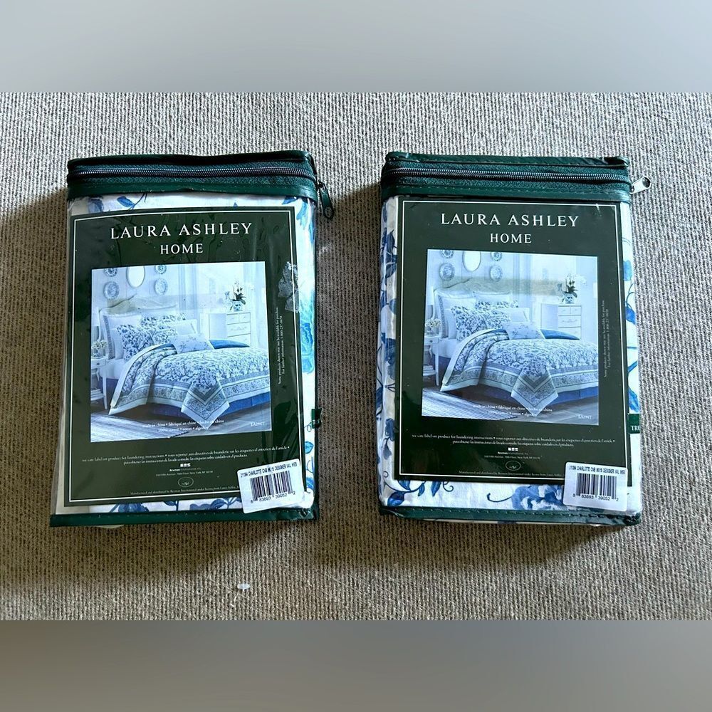 Laura Ashley set of 2 Home Top Valance Window Treatment Charlotte , 86" x 15" - Picture 1 of 4